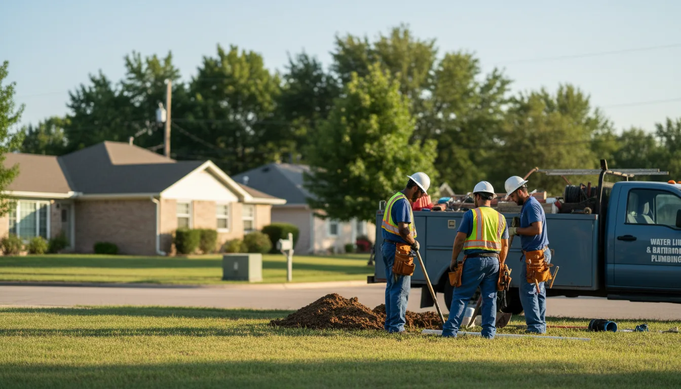 Residential water line and bathroom plumbing service in Oakford, IN